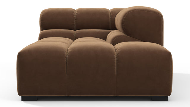 Tufted - Tufted Module, Right Corner Half, Mocha Velvet