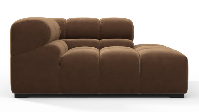 Tufted - Tufted Module, Right Corner Half, Mocha Velvet