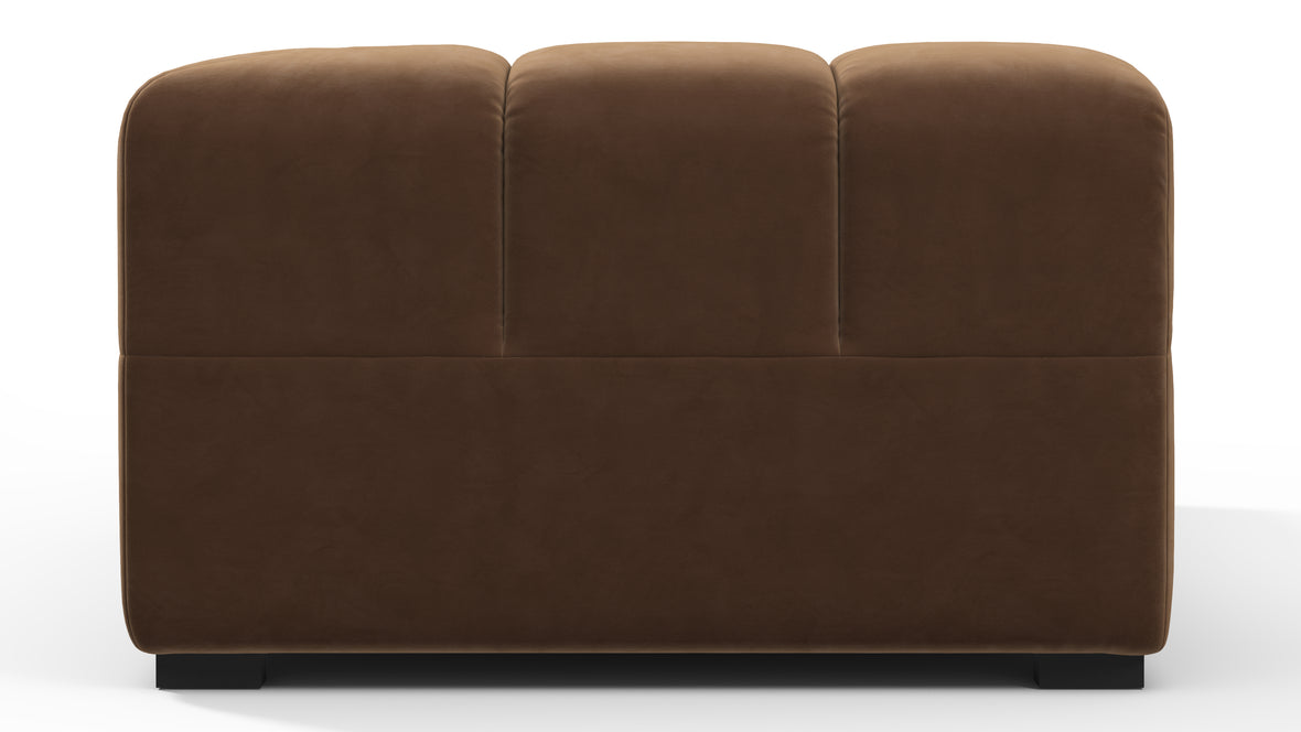 Tufted - Tufted Module, Right Corner Half, Mocha Velvet