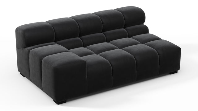 Tufted - Tufted Module, Extra Large Left Arm, Black Velvet