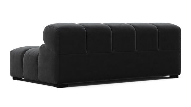 Tufted - Tufted Module, Extra Large Left Arm, Black Velvet