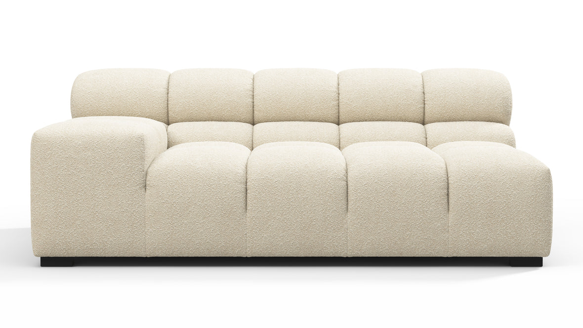 Tufted - Tufted Module, Extra Large Left Arm, Eggshell Boucle