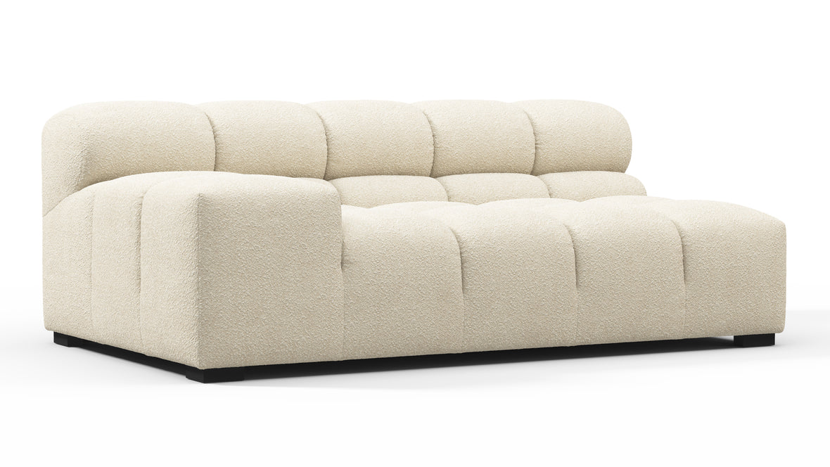 Tufted - Tufted Module, Extra Large Left Arm, Eggshell Boucle