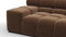 Tufted - Tufted Module, Extra Large Left Arm, Mocha Velvet