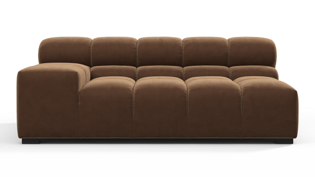 Tufted - Tufted Module, Extra Large Left Arm, Mocha Velvet