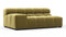 Tufted - Tufted Module, Extra Large Left Arm, Olive Gold Velvet