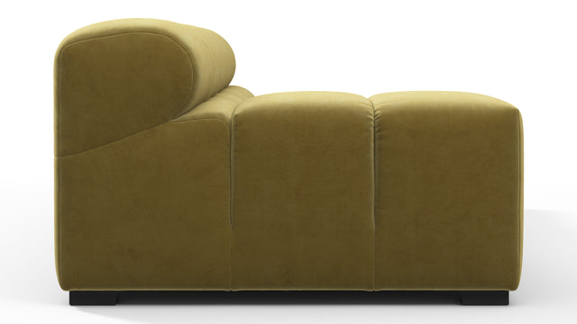 Tufted - Tufted Module, Extra Large Left Arm, Olive Gold Velvet