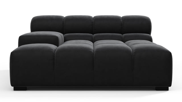 Tufted - Tufted Module, Deep Large Left Arm, Black Velvet