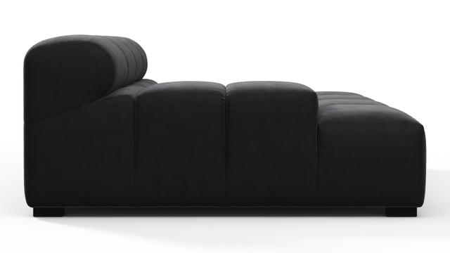 Tufted - Tufted Module, Deep Large Left Arm, Black Velvet