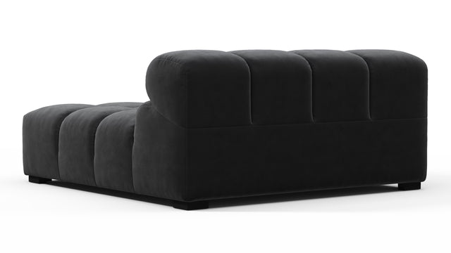 Tufted - Tufted Module, Deep Large Left Arm, Black Velvet