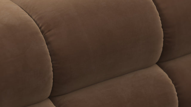 Tufted - Tufted Module, Deep Large Left Arm, Mocha Velvet