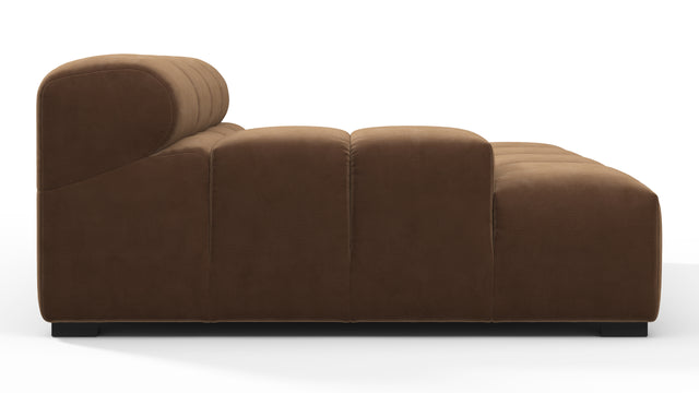 Tufted - Tufted Module, Deep Large Left Arm, Mocha Velvet