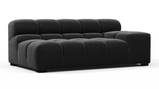 Tufted - Tufted Module, Extra Large Right Arm, Black Velvet