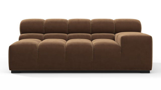 Tufted - Tufted Module, Extra Large Right Arm, Mocha Velvet