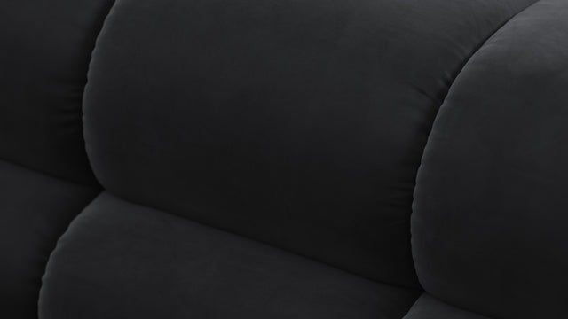 Tufted - Tufted Module, Deep Large Right Arm, Black Velvet