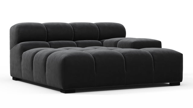 Tufted - Tufted Module, Deep Large Right Arm, Black Velvet