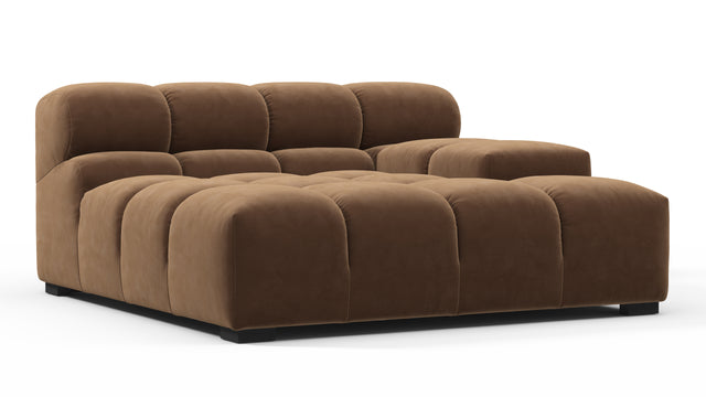 Tufted - Tufted Module, Deep Large Right Arm, Mocha Velvet