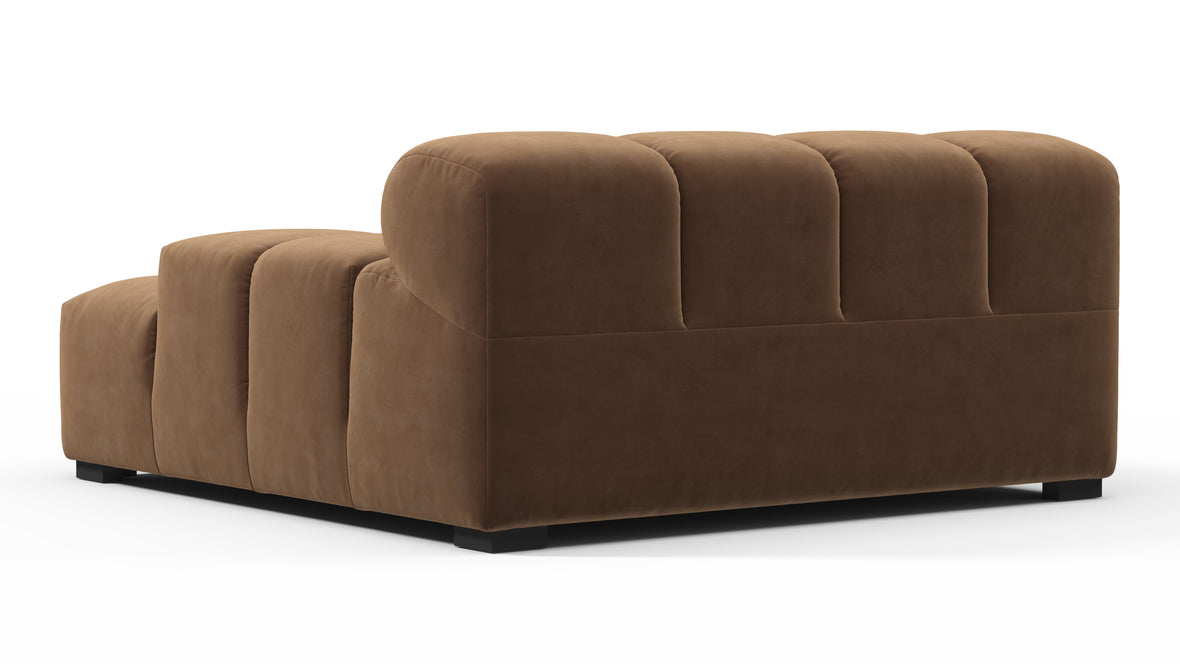 Tufted - Tufted Module, Deep Large Right Arm, Mocha Velvet