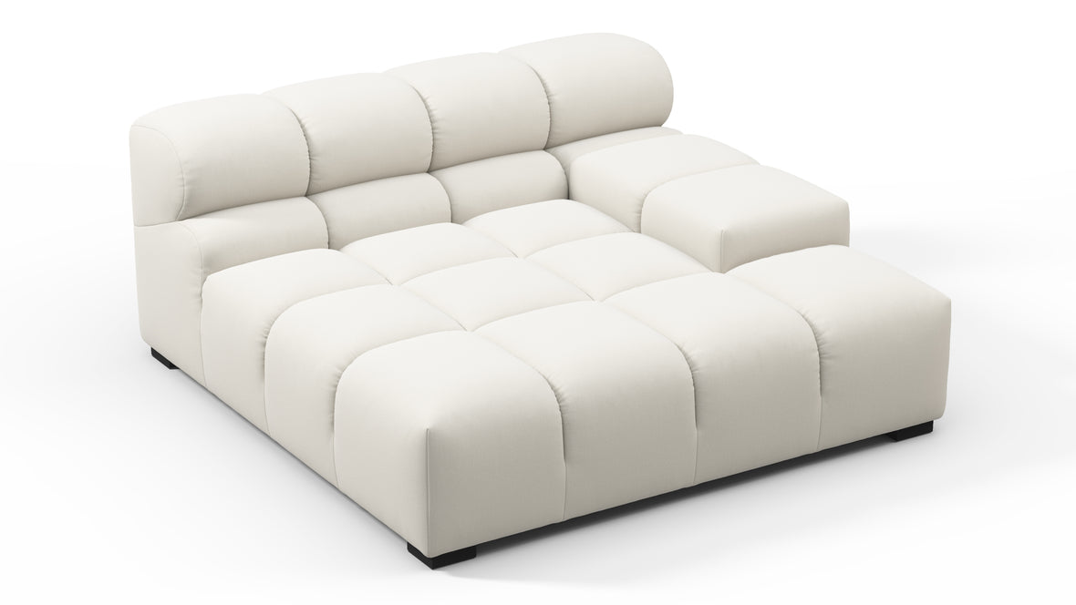 Tufted - Tufted Module, Deep Large Right Arm, Oatmeal Brushed Weave