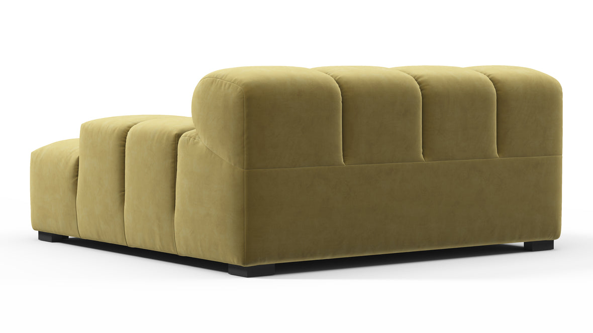 Tufted - Tufted Module, Deep Large Right Arm, Olive Gold Velvet