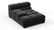 Tufted - Tufted Module, Deep Left Arm, Black Velvet