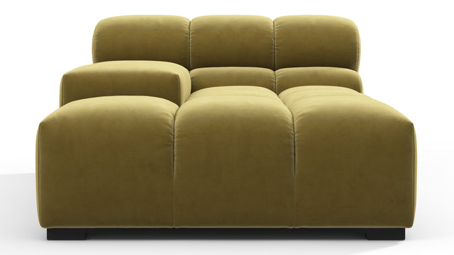 Tufted - Tufted Module, Deep Left Arm, Olive Gold Velvet