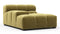 Tufted - Tufted Module, Deep Left Arm, Olive Gold Velvet