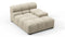 Tufted - Tufted Module, Deep Right Arm, Beige Gray Chenille