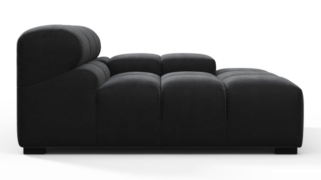 Tufted - Tufted Module, Deep Right Arm, Black Velvet