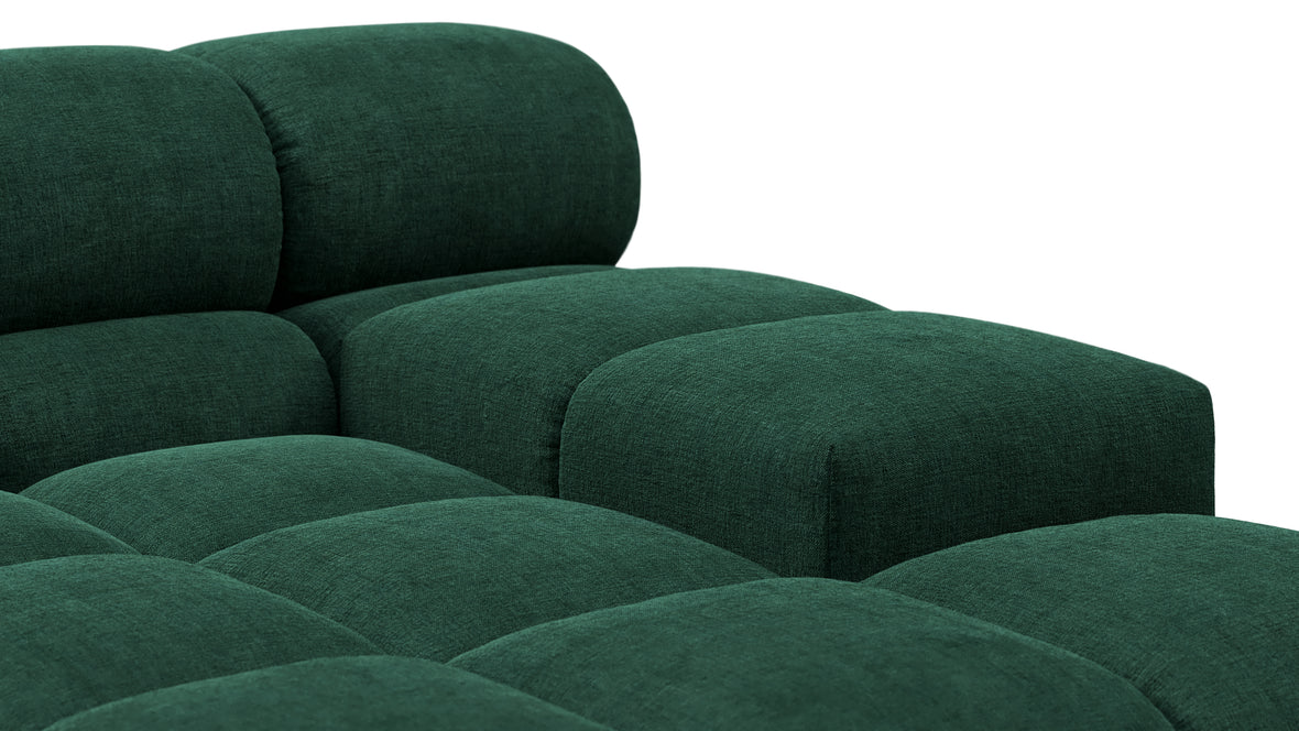 Tufted - Tufted Module, Deep Right Arm, Forest Green Chenille