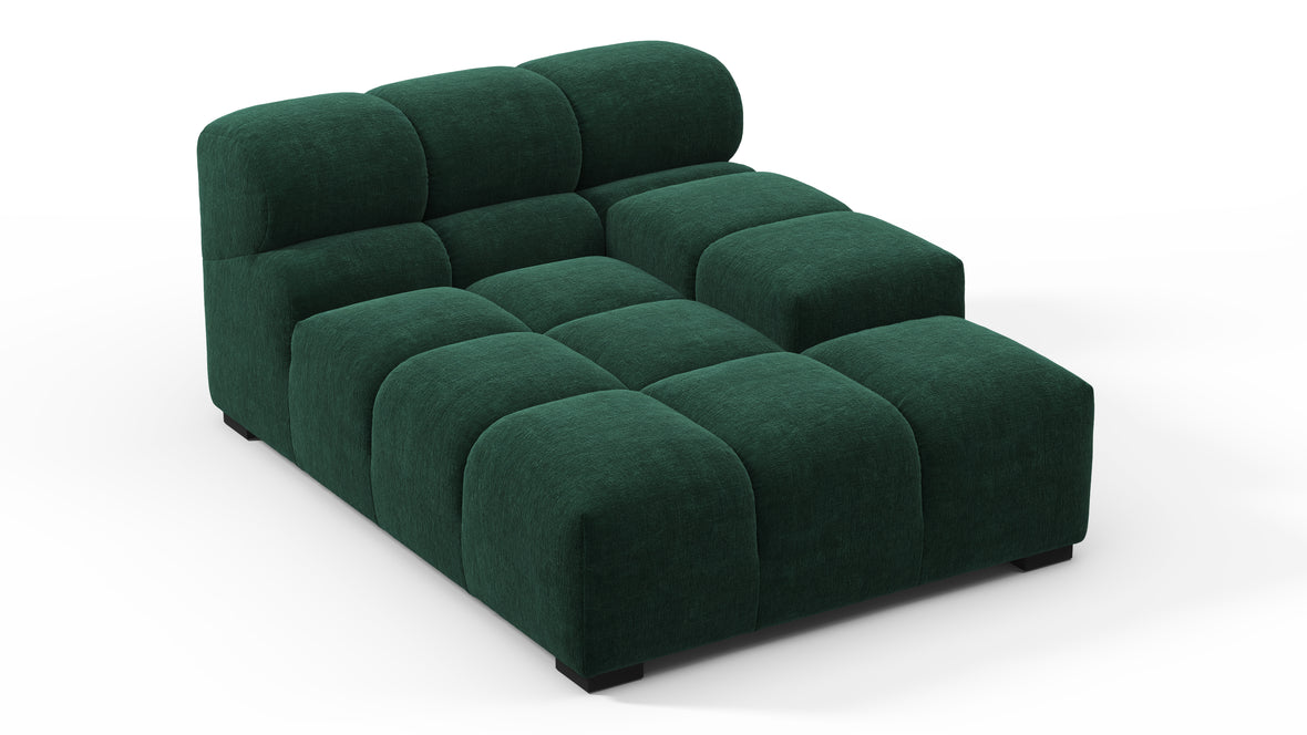 Tufted - Tufted Module, Deep Right Arm, Forest Green Chenille