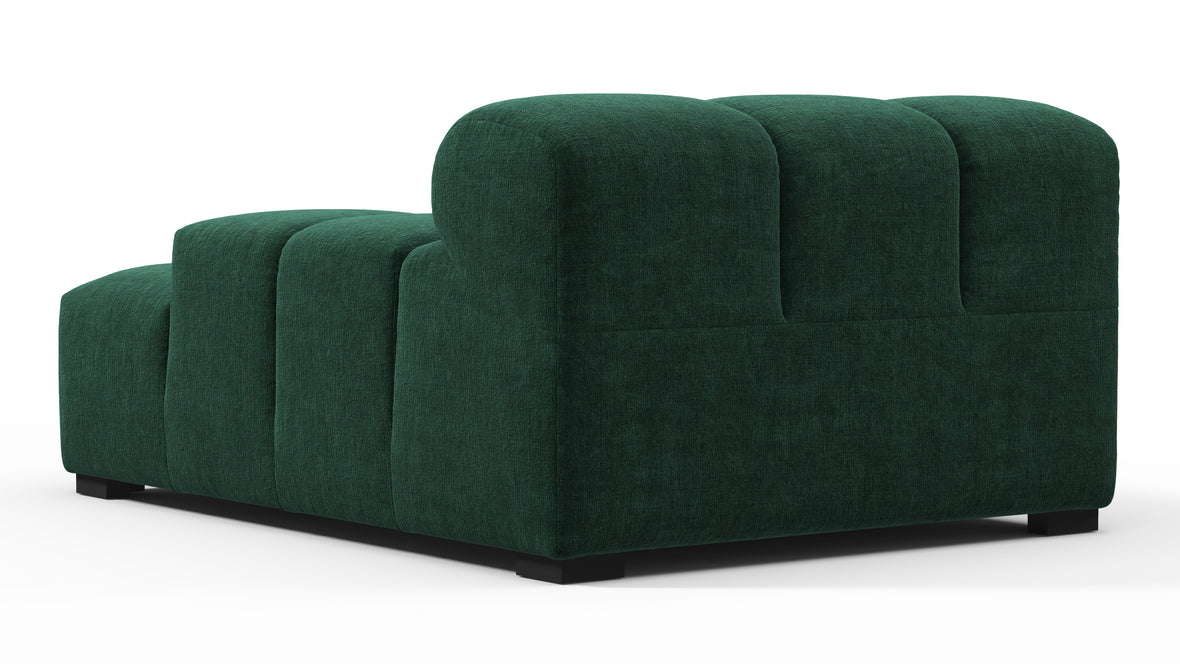 Tufted - Tufted Module, Deep Right Arm, Forest Green Chenille