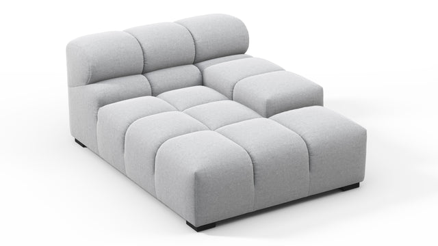 Tufted - Tufted Module, Deep Right Arm, Light Gray Wool