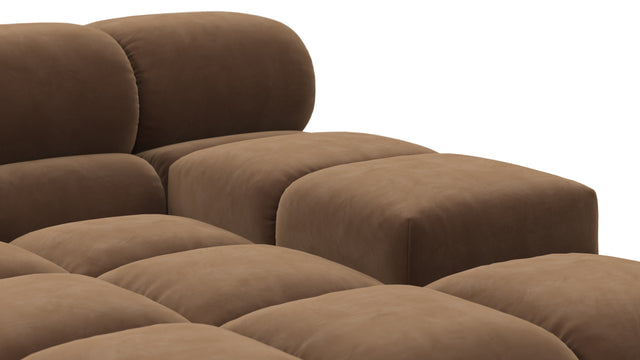 Tufted - Tufted Module, Deep Right Arm, Mocha Velvet