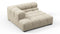 Tufted - Tufted Module, Deep Left Corner Half, Beige Gray Chenille