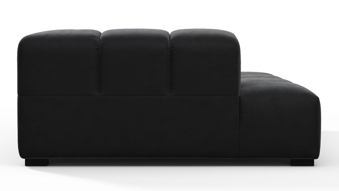 Tufted - Tufted Module, Deep Left Corner Half, Black Velvet