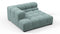 Tufted - Tufted Module, Deep Left Corner Half, Cerulean Chenille