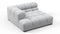 Tufted - Tufted Module, Deep Left Corner Half, Light Gray Wool