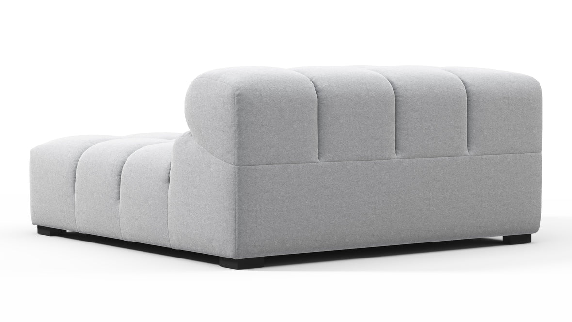 Tufted - Tufted Module, Deep Left Corner Half, Light Gray Wool