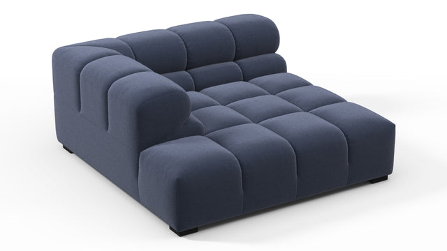 Tufted - Tufted Module, Deep Left Corner Half, Royal Blue Wool