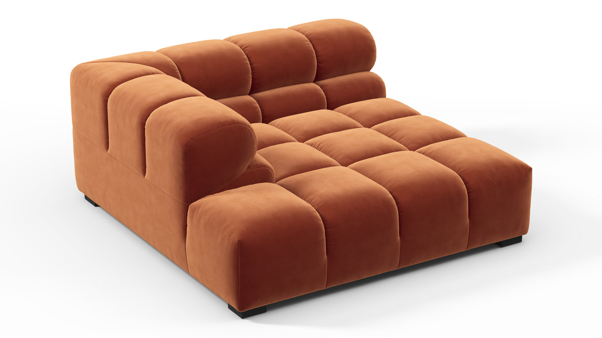 Tufted - Tufted Module, Deep Left Corner Half, Spice Velvet