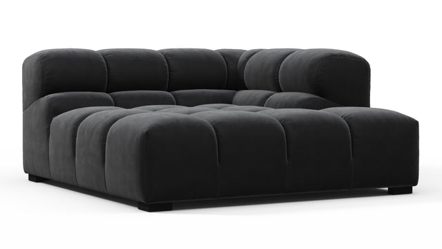 Tufted - Tufted Module, Deep Right Corner Half, Black Velvet