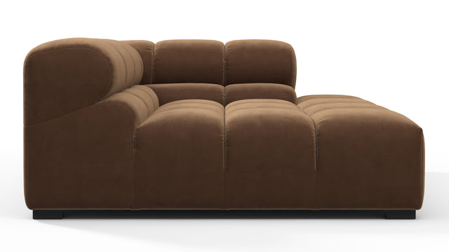 Tufted - Tufted Module, Deep Right Corner Half, Mocha Velvet