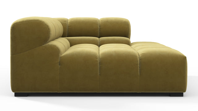 Tufted - Tufted Module, Deep Right Corner Half, Olive Gold Velvet