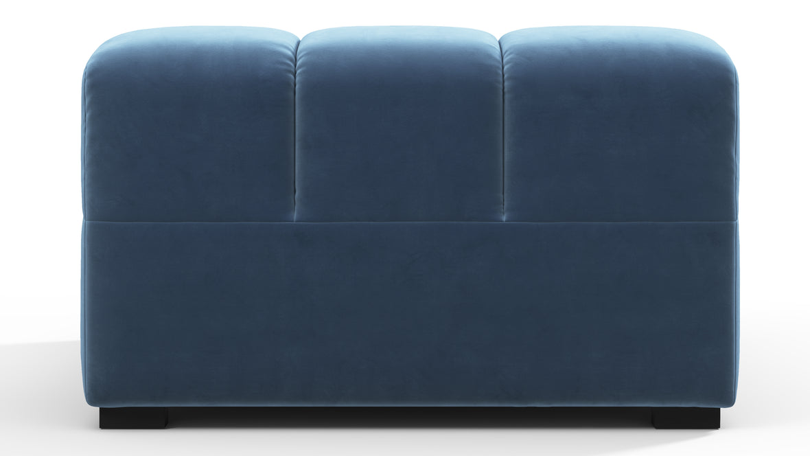 Tufted - Tufted Module, Left Arm, Aegean Blue Velvet