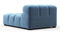 Tufted - Tufted Module, Armless Chaise, Aegean Blue Velvet