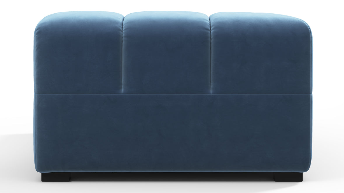 Tufted - Tufted Module, Left Corner, Aegean Blue Velvet