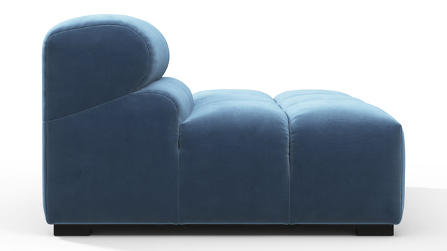 Tufted - Tufted Module, Right End (Armless), Aegean Blue Velvet