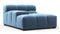 Tufted - Tufted Module, Deep Left Arm, Aegean Blue Velvet