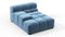 Tufted - Tufted Module, Deep Left Arm, Aegean Blue Velvet